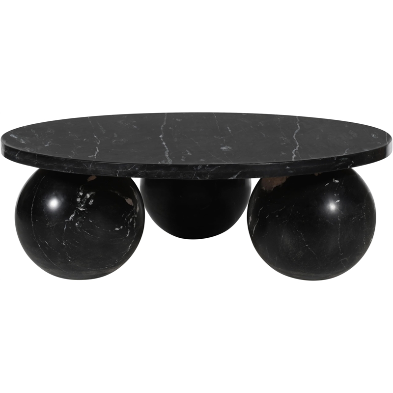 Meridian Furniture Spherical White Marble Coffee Table