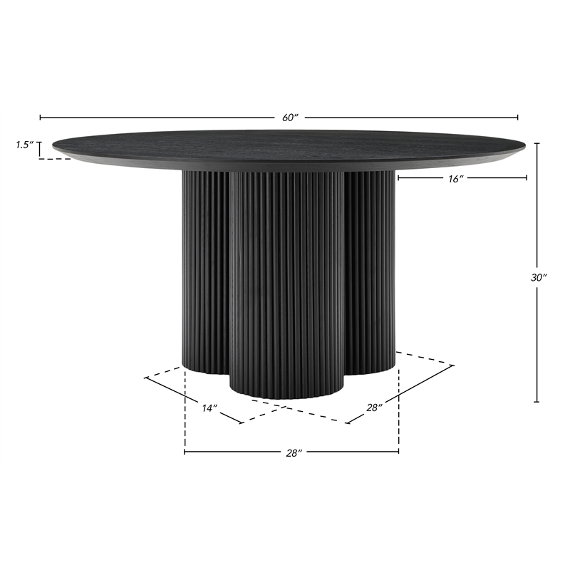 Meridian Furniture Simba Black Dining Table