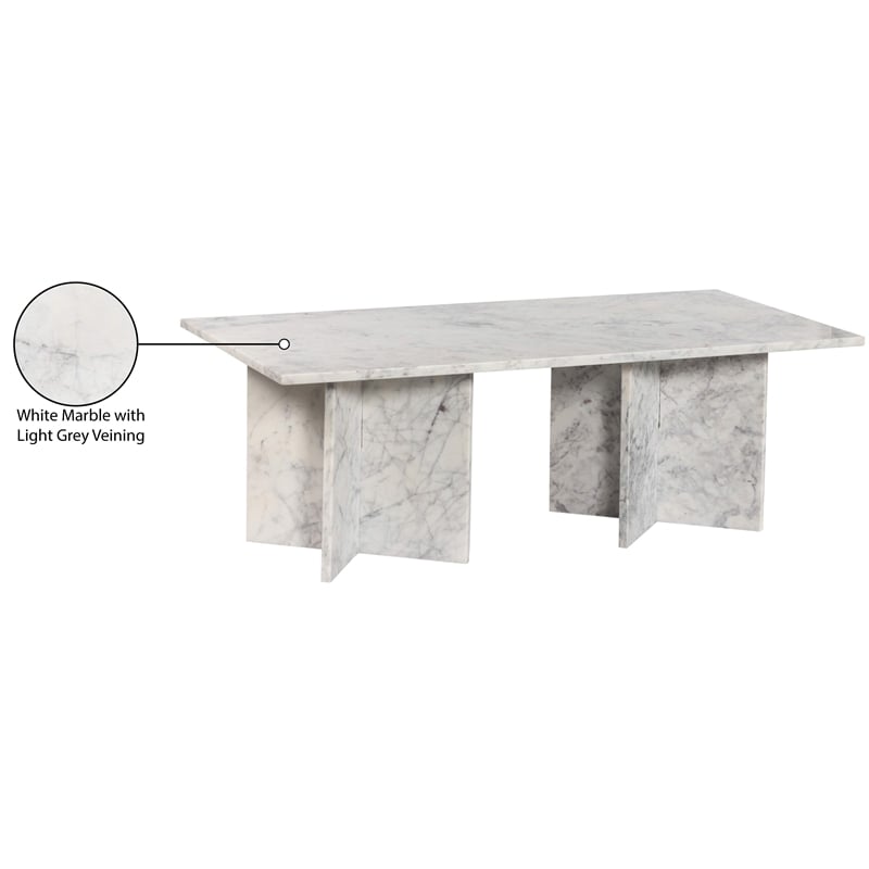 Meridian Furniture Verona White Coffee Table