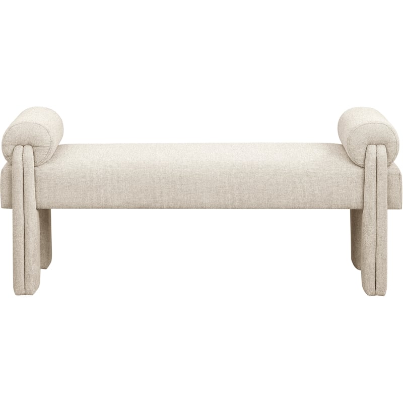Meridian Furniture Stefano Beige Fabric Bench