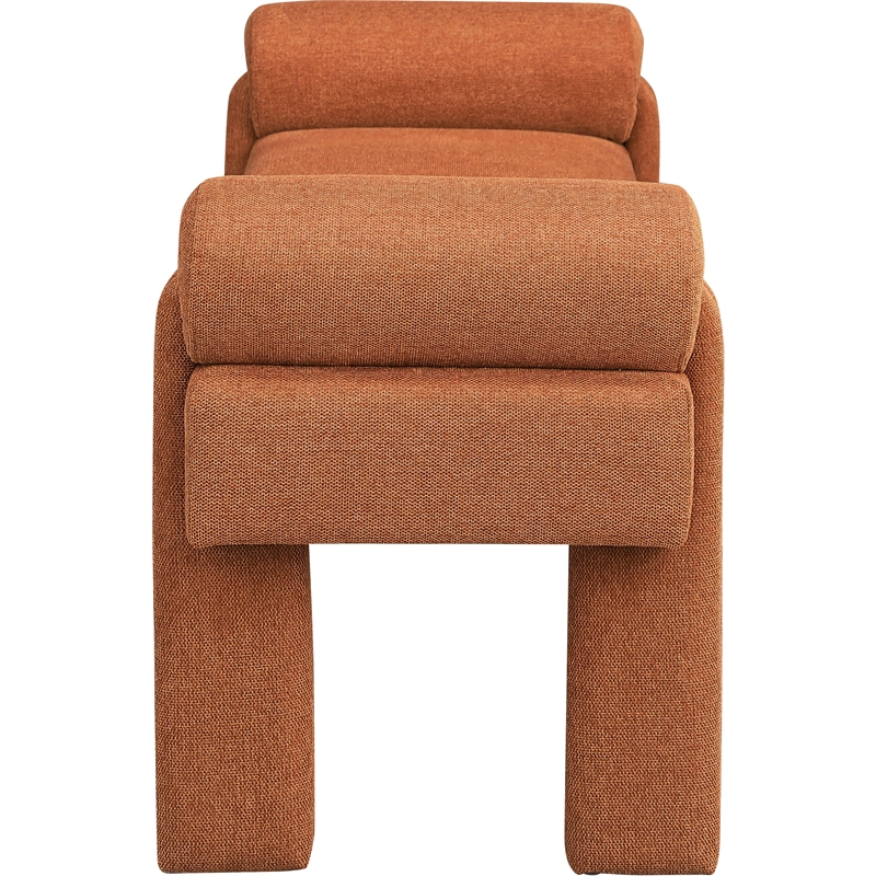 Meridian Furniture Stefano Cognac Fabric Bench
