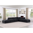 Meridian Furniture Comfy Black Linen Textured Fabric 6-Pc. Modular Sectional
