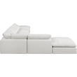 Meridian Furniture Comfy Cream Linen Textured Fabric 6-Pc. Modular Sectional