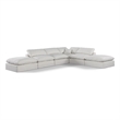 Meridian Furniture Comfy Cream Linen Textured Fabric 6-Pc. Modular Sectional