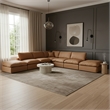 Meridian Furniture Comfy Cognac Vegan Leather 7-Pc. Modular Sectional