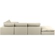 Meridian Furniture Comfy Cream Vegan Leather 6-Pc. Modular Sectional