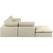 Meridian Furniture Comfy Cream Vegan Leather 6-Pc. Modular Sectional