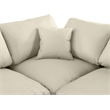 Meridian Furniture Comfy Cream Vegan Leather 6-Pc. Modular Sectional
