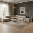 Meridian Furniture Comfy Cream Vegan Leather 7-Pc. Modular Sectional