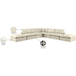 Meridian Furniture Comfy Cream Vegan Leather 7-Pc. Modular Sectional