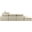 Meridian Furniture Comfy Cream Vegan Leather 7-Pc. Modular Sectional
