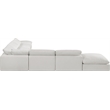 Meridian Furniture Comfy Cream Linen Textured Fabric 7-Pc. Modular Sectional
