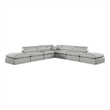 Meridian Furniture Comfy Grey Linen Textured Fabric 7-Pc. Modular Sectional