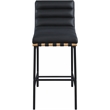 Meridian Furniture Burke Black Vegan Leather Bar Stool