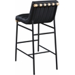 Meridian Furniture Burke Black Vegan Leather Bar Stool