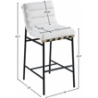 Meridian Furniture Burke Cream Boucle Fabric Bar Stool