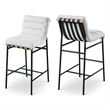 Meridian Furniture Burke Cream Boucle Fabric Bar Stool