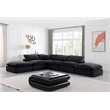 Meridian Furniture Comfy Black Velvet 6-Pc. Modular Sectional