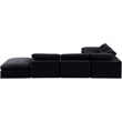 Meridian Furniture Comfy Black Velvet 6-Pc. Modular Sectional