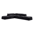 Meridian Furniture Comfy Black Velvet 6-Pc. Modular Sectional