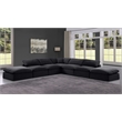 Meridian Furniture Comfy Black Velvet 7-Pc. Modular Sectional