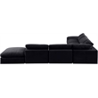 Meridian Furniture Comfy Black Velvet 7-Pc. Modular Sectional