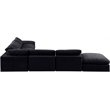 Meridian Furniture Comfy Black Velvet 7-Pc. Modular Sectional