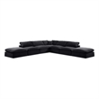Meridian Furniture Comfy Black Velvet 7-Pc. Modular Sectional