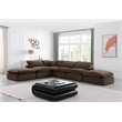 Meridian Furniture Comfy Brown Velvet 6-Pc. Modular Sectional