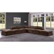 Meridian Furniture Comfy Brown Velvet 7-Pc. Modular Sectional