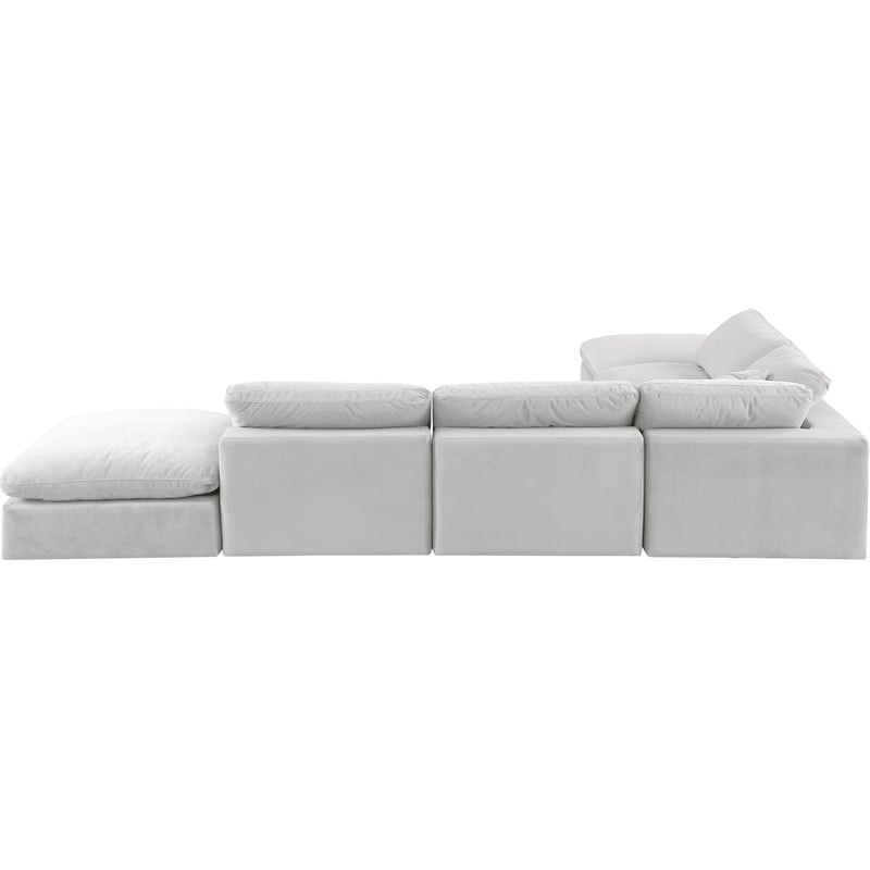 Meridian Furniture Comfy Cream Velvet 6-Pc. Modular Sectional