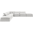 Meridian Furniture Comfy Cream Velvet 7-Pc. Modular Sectional