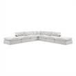 Meridian Furniture Comfy Cream Velvet 7-Pc. Modular Sectional