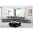 Meridian Furniture Comfy Grey Velvet 6-Pc. Modular Sectional