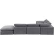 Meridian Furniture Comfy Grey Velvet 6-Pc. Modular Sectional