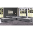 Meridian Furniture Comfy Grey Velvet 7-Pc. Modular Sectional