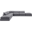 Meridian Furniture Comfy Grey Velvet 7-Pc. Modular Sectional