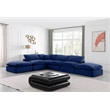 Meridian Furniture Comfy Navy Velvet 6-Pc. Modular Sectional
