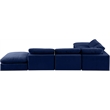 Meridian Furniture Comfy Navy Velvet 6-Pc. Modular Sectional