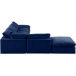 Meridian Furniture Comfy Navy Velvet 6-Pc. Modular Sectional