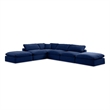 Meridian Furniture Comfy Navy Velvet 6-Pc. Modular Sectional