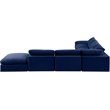 Meridian Furniture Comfy Navy Velvet 7-Pc. Modular Sectional