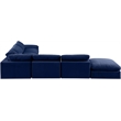 Meridian Furniture Comfy Navy Velvet 7-Pc. Modular Sectional