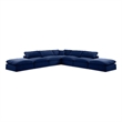 Meridian Furniture Comfy Navy Velvet 7-Pc. Modular Sectional