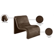 Meridian Furniture Ivy Brown Velvet Accent Chair