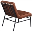 Meridian Furniture Burke Cognac Vegan Leather Accent Chair