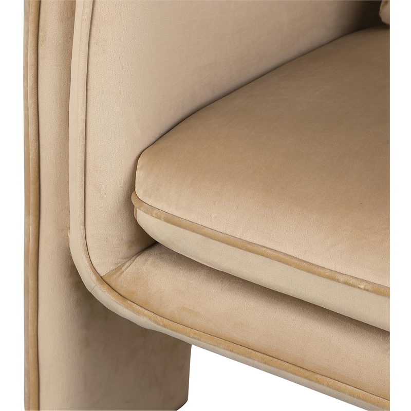Meridian Furniture Sloan Camel Velvet Accent Chair