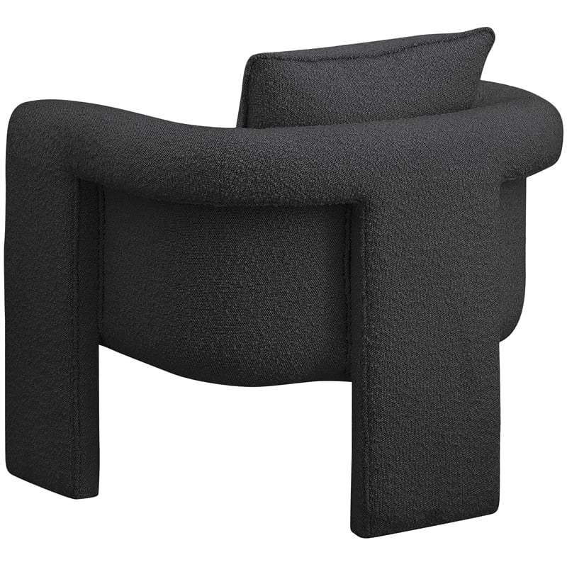 Meridian Furniture Stylus Black Boucle Fabric Accent Chair