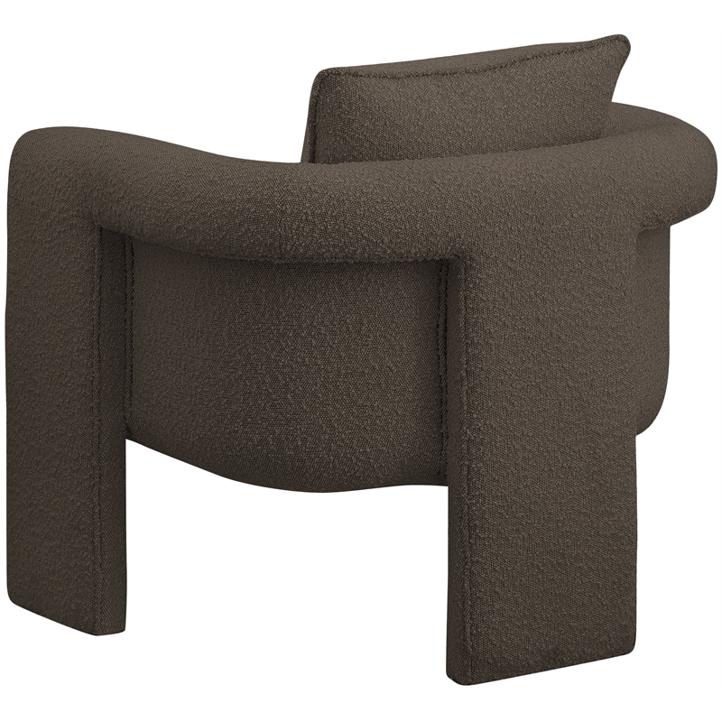Meridian Furniture Stylus Brown Boucle Fabric Accent Chair