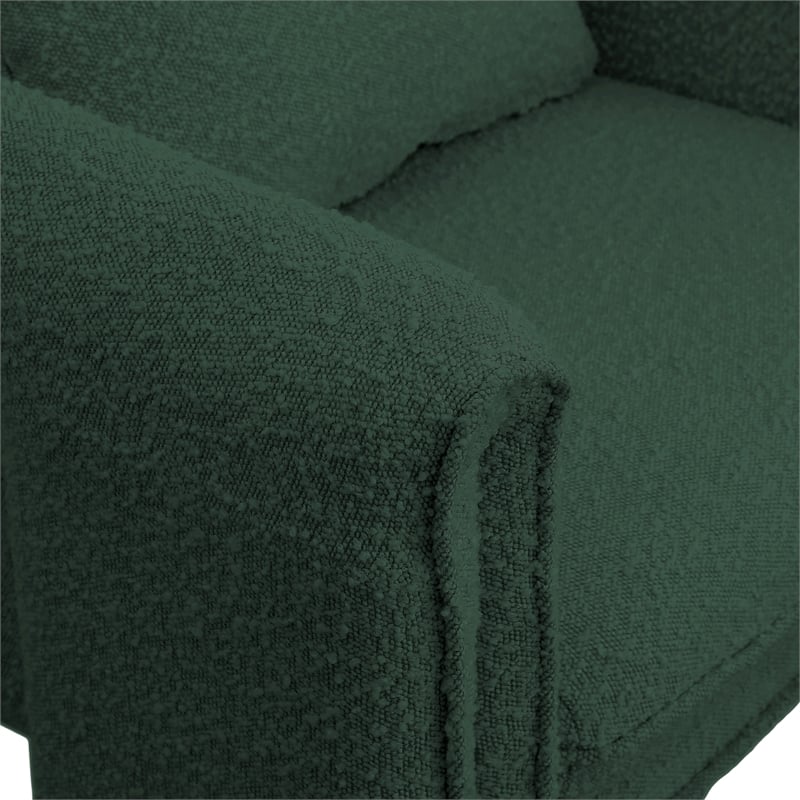 Meridian Furniture Stylus Green Boucle Fabric Accent Chair